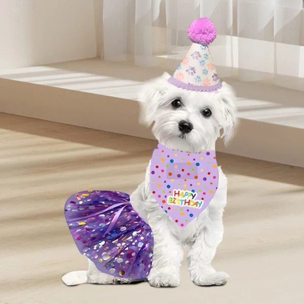Cute Dog Birthday Costume Set Adorable