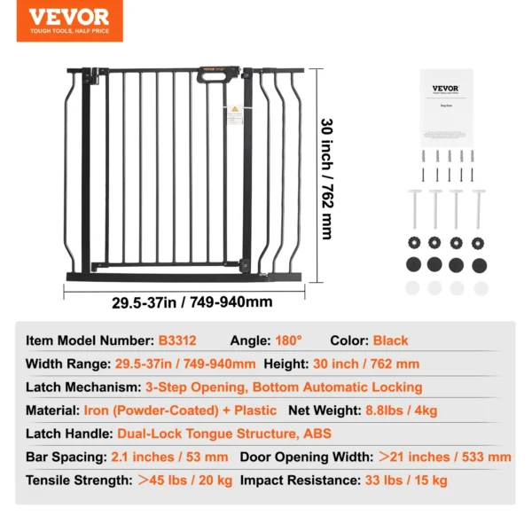 Baby Gate 28/30/36 Inches High Dog Gate